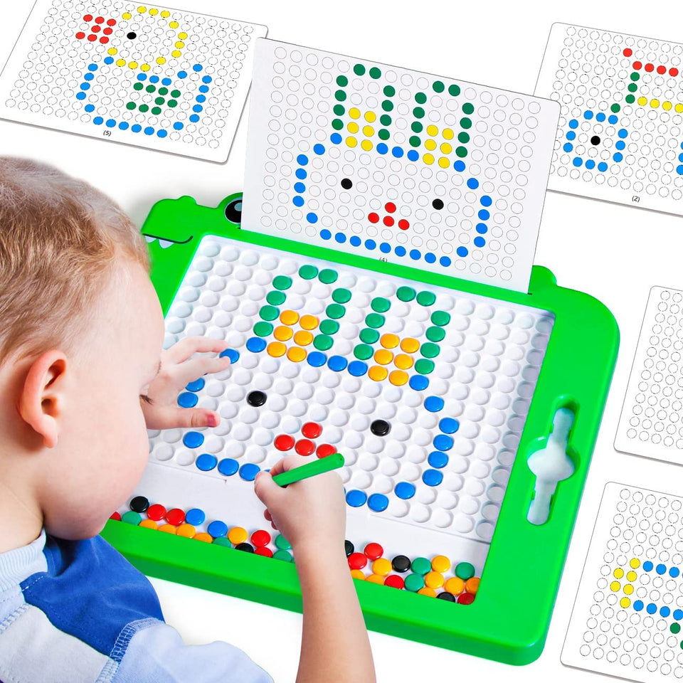 Magnetic Drawing Board Toys for 3-6 Year Old Boys/Doodle Board Educational Toddler Toys Age 2-4/Dinosaur Travel Toys for Kids 3-5/Magnetic Dot Art Birthday Gifts for Girls 4-8