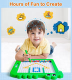 Magnetic Drawing Board Toys for 3-6 Year Old Boys/Doodle Board Educational Toddler Toys Age 2-4/Dinosaur Travel Toys for Kids 3-5/Magnetic Dot Art Birthday Gifts for Girls 4-8