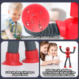 Pop Tubes, Robotics Fidget Tubes Sensory Toys Pack, Toddler Sensory Toys Imaginative Play & Stimulating Creative Learning