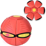 Magic Deformable & Decompression LED Flashing Lights Flying Saucer Ball Parent-Child Toy, UFO Toy Flying Ball with LED Lights for Boys and Girls, Games Phlat Ball