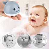 Baby Bath Toys, Light Up Baby Pool Toy with LED Light Whale Spray Water Toy for Toddlers Kids, Induction Sprinkler Bathtub Toys Bathroom Shower Swimming Pool Outdoor Water Toy