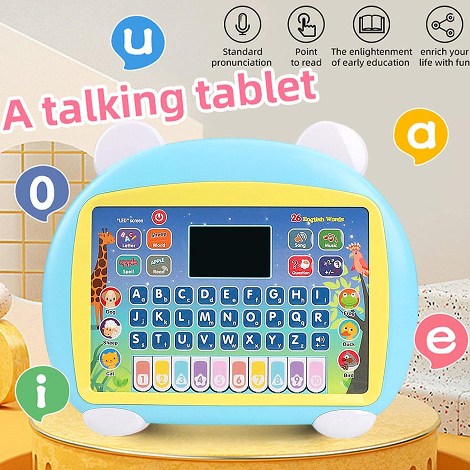 Learning Tablet for Kids | Multifunctional Learning Pad with LED Screen - Educational Toy, Learn Alphabet, Numbers, Word, Music, Math - Early Development Electronic Activity Game