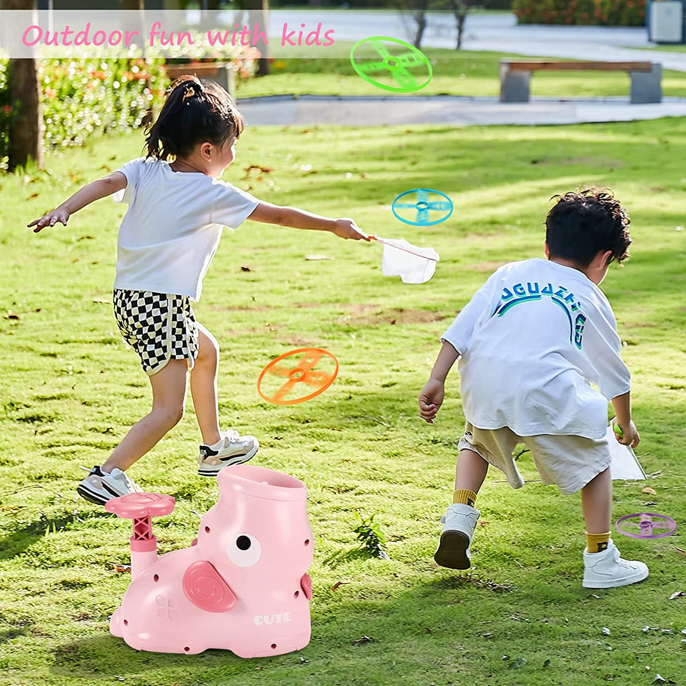 Outdoor Toys for 3+ Year Old Children: Elephant Butterfly Catching Game - Stomp Flying Disc Launcher , Outside Toys Kids Ages 4-8 Yard Games - Summer Toy 3 4 5 6 7 8 Boys Girl Birthday Fun Gifts Idea
