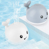 Baby Bath Toys, Light Up Baby Pool Toy with LED Light Whale Spray Water Toy for Toddlers Kids, Induction Sprinkler Bathtub Toys Bathroom Shower Swimming Pool Outdoor Water Toy
