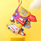 Baby Books Toys, Touch and Feel Crinkle Cloth Books for Babies, Infants & Toddler, Early Development Interactive Car & Stroller Soft Toys Gifts for Boys & Girls -1 Book