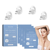 Collagen Mask,Anti Wrinkle Mask,  Bio Collagen Face Mask, Bio-Collagen Deep Mask, Face Mask Pure Collagen Films Korean Deep Hydrating Firming Overnight Hydrogel Mask