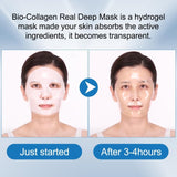 Collagen Mask,Anti Wrinkle Mask,  Bio Collagen Face Mask, Bio-Collagen Deep Mask, Face Mask Pure Collagen Films Korean Deep Hydrating Firming Overnight Hydrogel Mask
