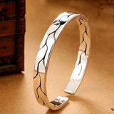 S925 Woven silver bangle