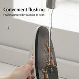 Kitchen Cleaning Brush Tool Easy To Foam Cleaning Brush Sponge Pot Foldable Range Hood Washing Brush Cooktop With Handle