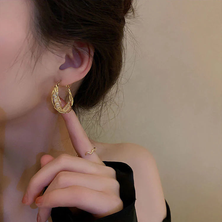 S925 Circle Geometric Round Hoop Earrings
