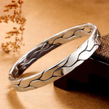 S925 Woven silver bangle