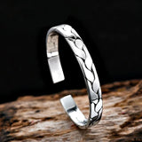 S925 Woven silver bangle