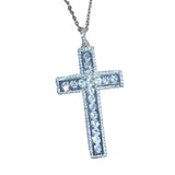 S925 Silver Cross Pendant Necklace