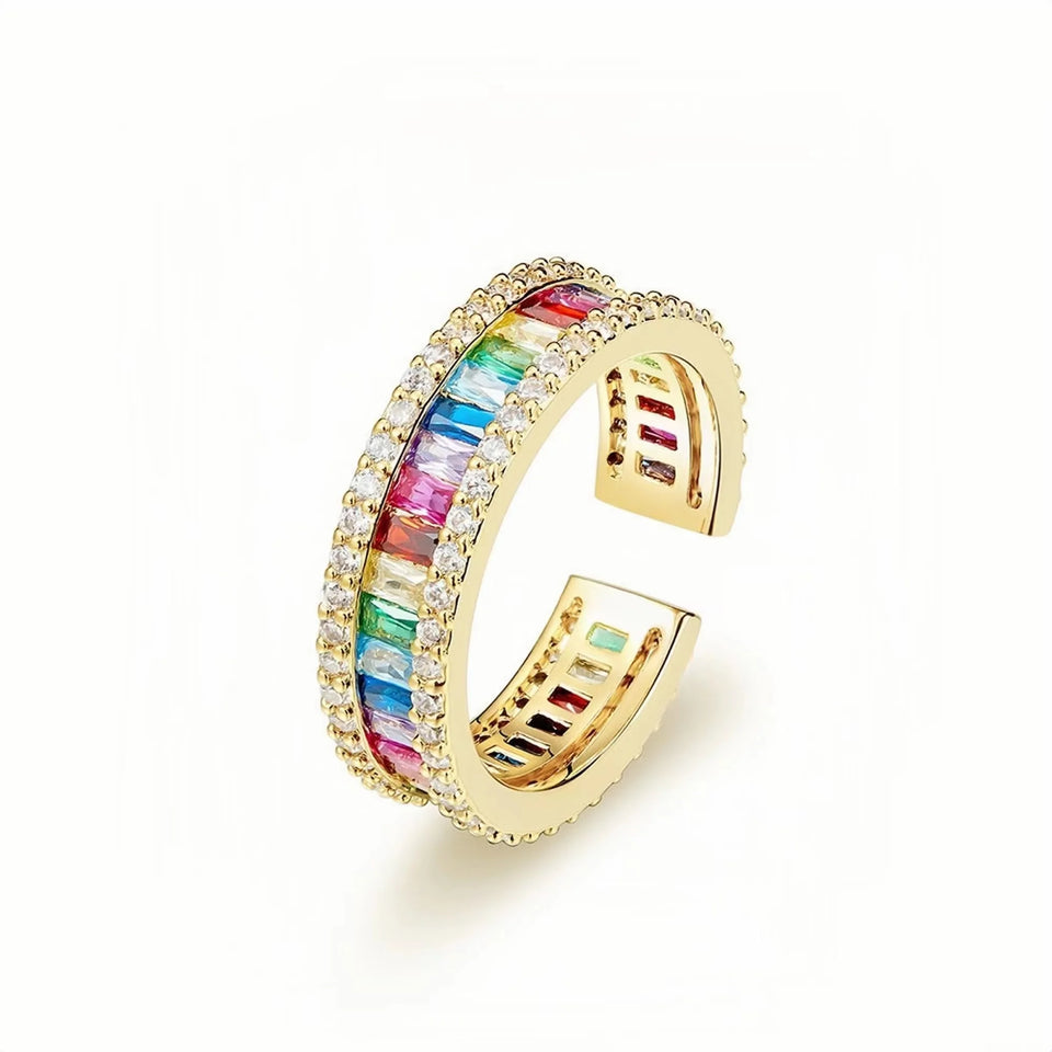 Rainbow Ring Adjustable Free Size Ethnic Style