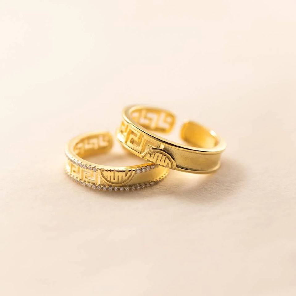 S925 Gold-plated diamond chinoiserie bracelet