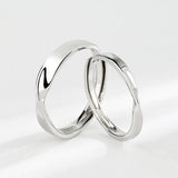 S925 Couple Ring Flexible Size Mobius Ring