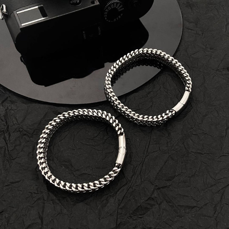 S925  woven square bracelet