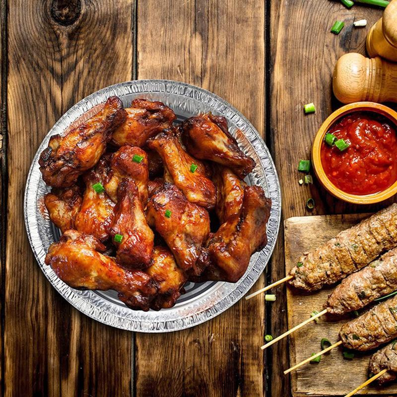 Oil-Proof Aluminum Foil Tin Box Air Fryer Disposable Paper Liner Non-Stick Steaming Basket Kitchen Tool BBQ Drip Pan Tray