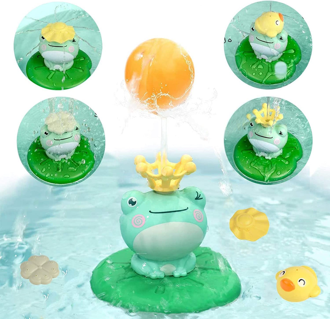 Baby Bath Frog Toy,Spray Water Spraying Squirt Toy 4 in 1 Bathtub Bath Toy for Infants Babies Toddlers Age 3+ Sprinkler Bath Toys