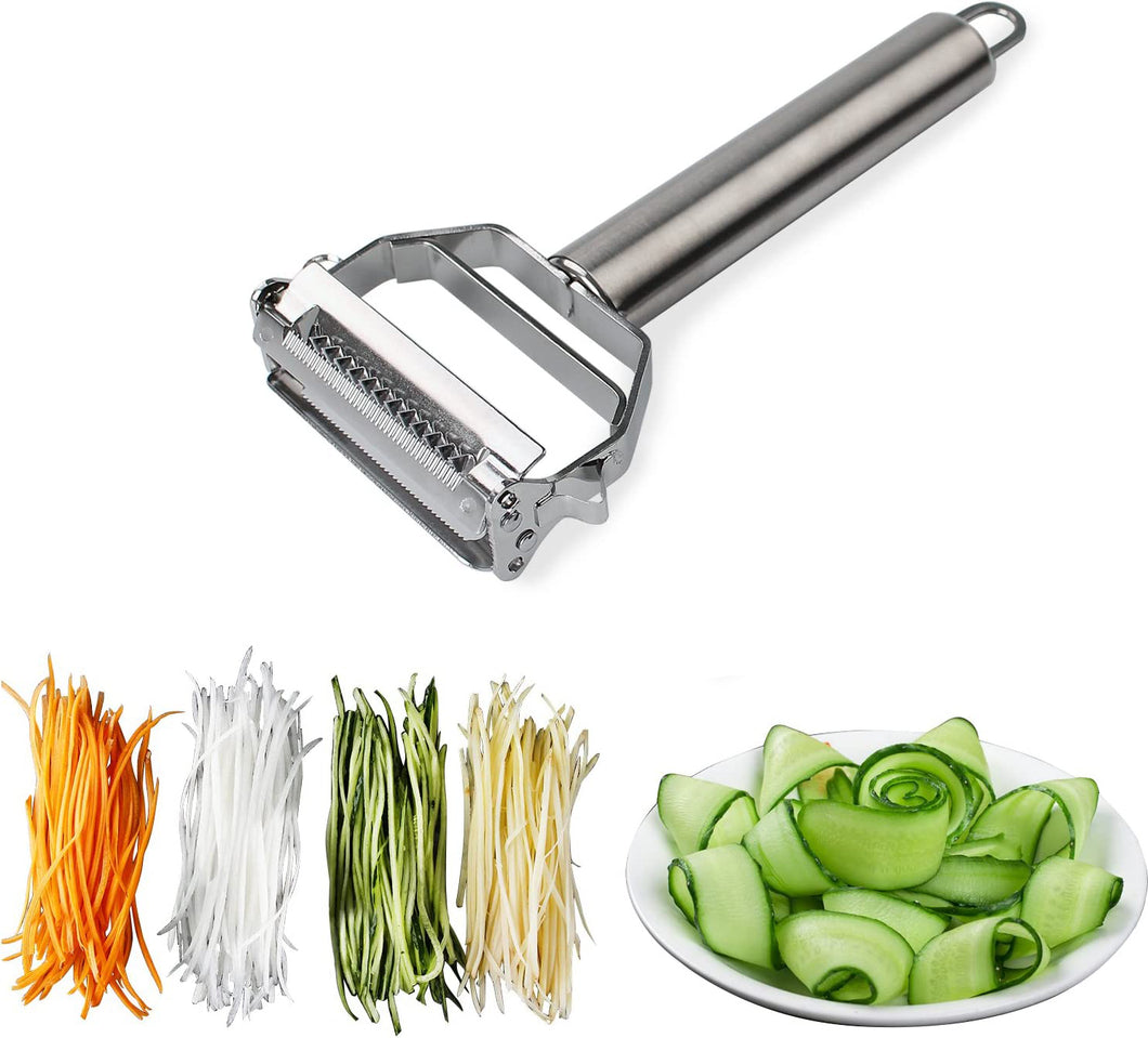 Peeler Stainless Steel Cutter Slicer with Cleaning Brush Pro for Carrot Potato Melon Gadget Vegetable Fruit