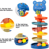 Ball Tower for Toddlers, Ball Drop and Roll Tower, Educational Development Toys for 2, 3, 4 Years Old Boys, Girls, Toddler Activities with 6 Balls