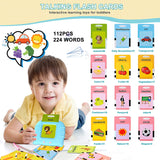 Talking Flash Cards for Toddlers 2-5 Years,Educational Toddler Toys for 2 3 4 5 Year Old - Autism Sensory Toys Learning Animals Shape Color, 224 Sight Words Learning Cards Machine Birthday Gift(Blue)