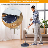 Flat Floor Mop and Bucket System Set with Wringer, Self Wringing Microfiber Spin Mops Bucket for Floor Cleaning, Separate Dirty Water, Wet and Dry Use, Mops for Hardwood, Laminate, Tile, Navy Blue