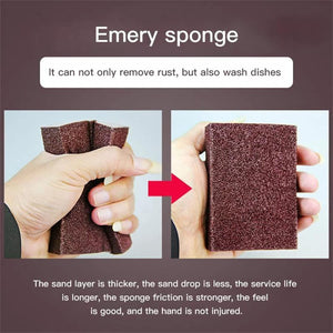 Carborundum Sponges Nano Magic Emery Cleaning Sponge Rust Sponge for Pots and Pans Rust Remover Carborundum Nano Sponge (10 Pack)