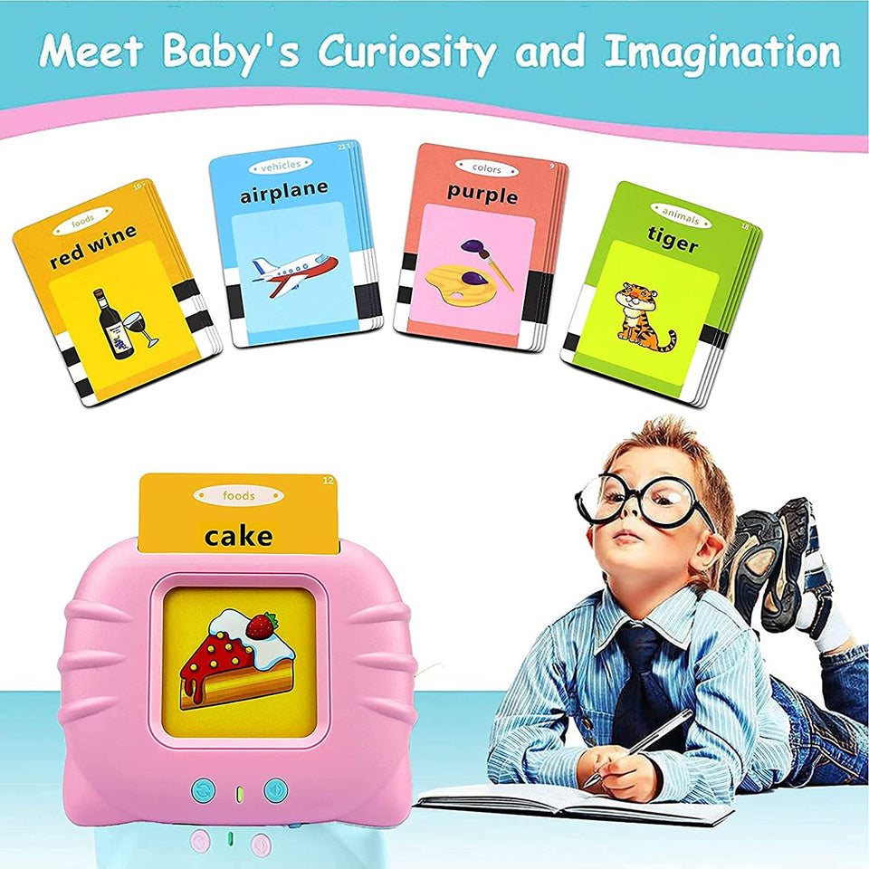 Talking Flash Cards Educational Toys - Talking Flashcards Learning Toys for Toddlers - Montessori Toys Flash Cards for Boys & Girls