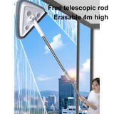 Triangle Glass Wiper Telescopic Rod Windows Cleaning Brush Window Cleaner Professional Household Window Cleaning Tool