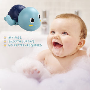 Bath Toys, Wind-up Swimming Animals Toys Floating Water Pool Play Sets, Bathtub Shower Fun Bathtime Gift for Toddler Kids Boys Girls Infants Age 1 2 3 4 Year Old (Turtles)
