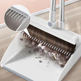 Broom and Dustpan/Broom with Dustpan Combo Set,Standing Dustpan Dust Pan with Long Handle for Home Kitchen Room Office Lobby Indoor Floor Cleaning Broom and Dustpan Set for Home