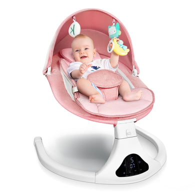 Feitiong Baby Swing for Infants,Electric Portable Baby Swing 0-6 Months Newborn,Baby Swing with 5 Speeds and Remote Control,3 Timer Settings.