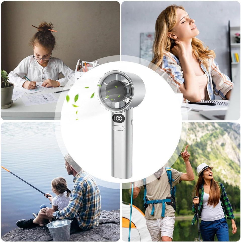 Handheld Mini Fan, USB Rechargeable Personal Fan,3600mAh,   Portable Pocket Fan, USB Rechargeable Semiconductor High Speed Fan,  Suitable for Outdoor Activities, Summer Gift Choice
