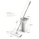 Mop magic Floor squeeze mop with bucket flat bucket rotating mop for wash floor house home cleaning cleaner easy