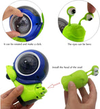 Baby Toddler Electric Snail Toy Cute Electronic Animal Crawl, Play Music, Dazzling Light Kids Birthday (Green)