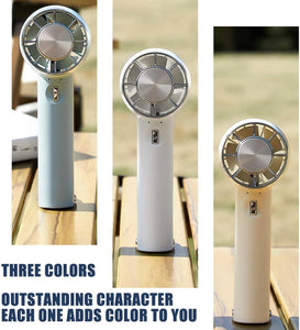 Handheld Fan Portable Cold Compress USB Rechargeable 1800mAh Battery Low Noise 3 Speed Hands Free Fan Office Outdoors Travel Hiking Camping