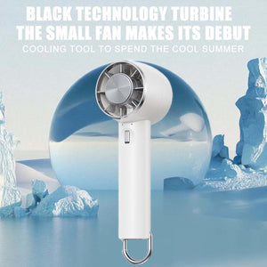 Handheld Fan Portable Cold Compress USB Rechargeable 1800mAh Battery Low Noise 3 Speed Hands Free Fan Office Outdoors Travel Hiking Camping