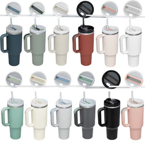 40 oz Tumbler Insulated Water Bottle with Straw flip Straw Tumbler Stainless steel vacuum insulated cup Cup with Handle for Women&Men
