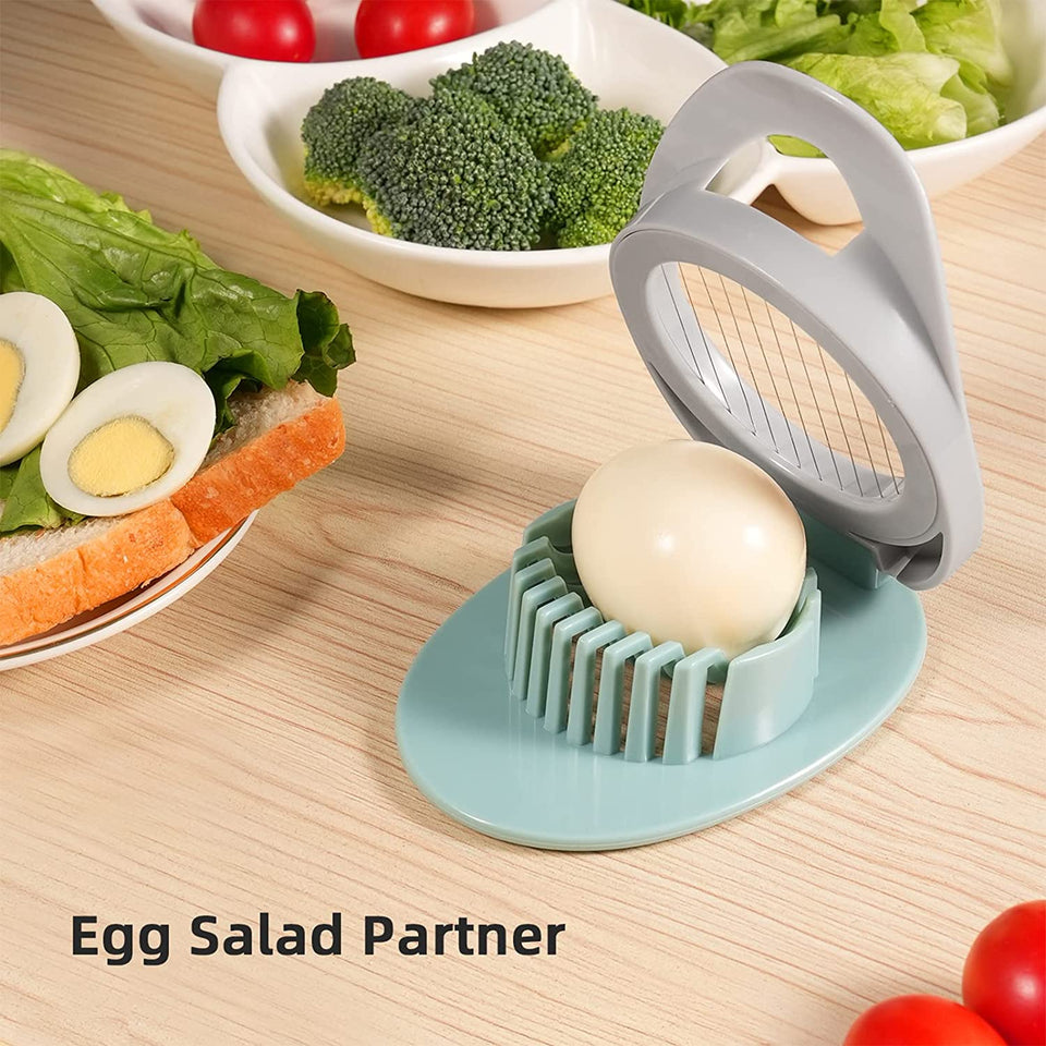 Egg Slicer, Stainless Steel Egg Cutter, Multifunctional Boiled Egg