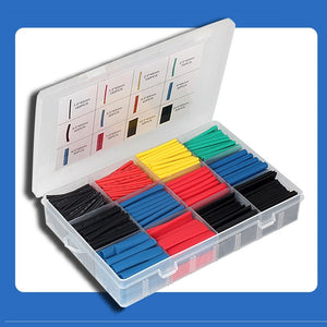328Pcs-530Pcs Heat-shrink Tubing Thermoresistant Tube Heat Shrink Wrapping Kit Electrical Connection Wire Cable Insulation Sleeving