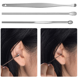 6Pcs Stainless Steel Earwax Collector Turn Spiral Ear Stick Cleaning Reusable Ear Swab Portable Cleaner Ear Wax Removal Tool