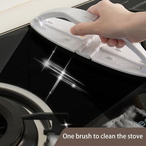 Kitchen Cleaning Brush Tool Easy To Foam Cleaning Brush Sponge Pot Foldable Range Hood Washing Brush Cooktop With Handle