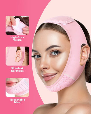 Reusable V Line Lifting Mask, Double Chin Reducer, Chin Strap, Face Belt, Lift and Tighten the Face to Prevent Sagging, Create a V Shaped Face Full of Vitality 1