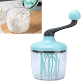 Manual Egg Beater Hand Cranked Egg Whisk Cream Mixer With Containers Easy Kitchen Baking Tools