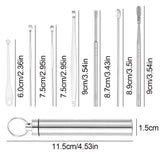 6Pcs Stainless Steel Earwax Collector Turn Spiral Ear Stick Cleaning Reusable Ear Swab Portable Cleaner Ear Wax Removal Tool