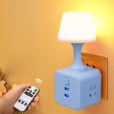 LED Chlidren USB Night Light Cute Cartoon Night Lamp Remote Control for Baby Kid Bedroom Decor Bedside Lamp with Usb phone charge