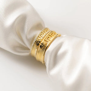 S925 Gold-plated diamond chinoiserie bracelet