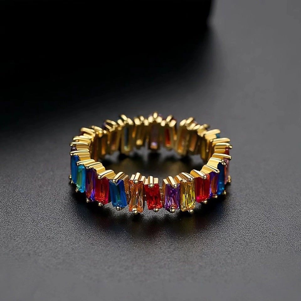 Colorful ring girls' small minority design advanced