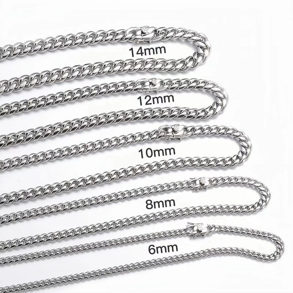 Cuban Link Chain Necklace Titanium Steel HipHop  10 reviews